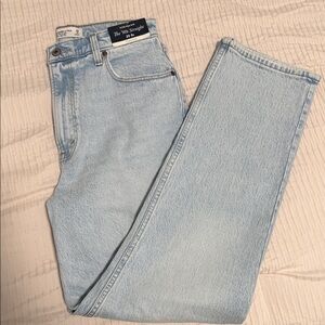 Abercrombie & Fitch Women's Light Blue High Rise Jeans